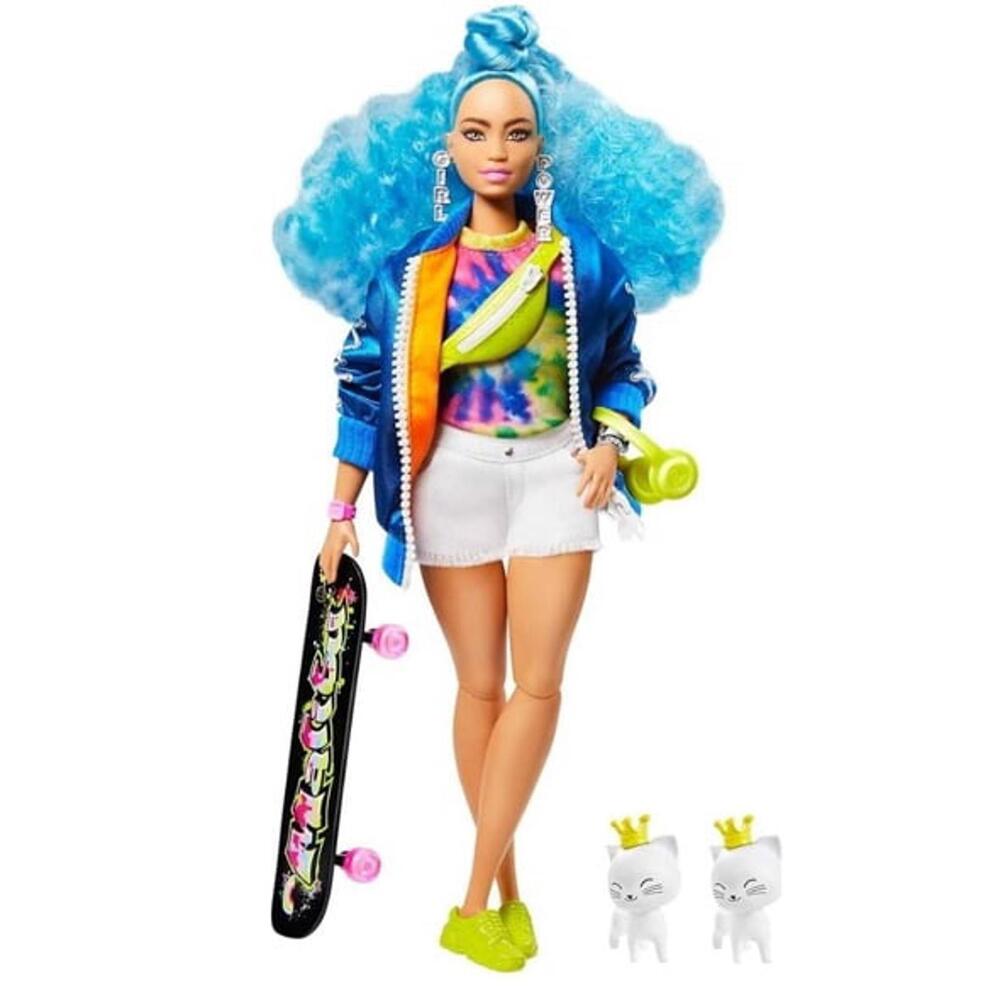 Barbie Extra Doll #4, Curvy, in Zippered Bomber Jacket